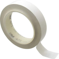 3M - White Solid Color Vinyl Tape - 1" Wide x 108' Long x 5.2 mil Thick, General Traffic - Exact Industrial Supply