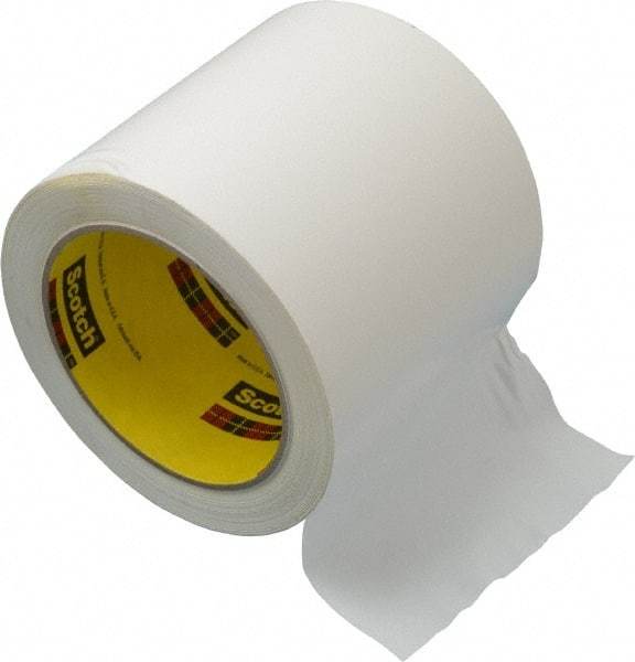 3M - White Solid Color Vinyl Tape - 4" Wide x 108' Long x 5.2 mil Thick, General Traffic - Exact Industrial Supply