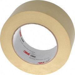 3M - 2" Wide x 60 Yd Long Tan Paper Masking Tape - Series 2308, 5.3 mil Thick, 22 In/Lb Tensile Strength - Exact Industrial Supply