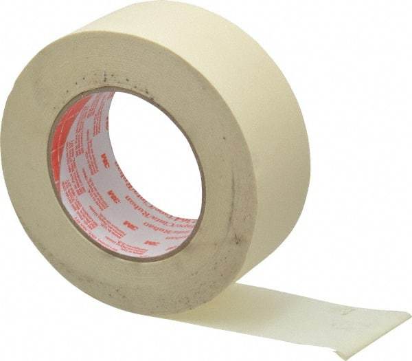 3M - 2" Wide x 60 Yd Long Tan Paper Masking Tape - Series 2364, 6.5 mil Thick, 24 In/Lb Tensile Strength - Exact Industrial Supply