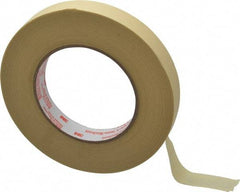 3M - 3/4" Wide x 60 Yd Long Tan Paper Masking Tape - Series 2380, 7.2 mil Thick, 28 In/Lb Tensile Strength - Exact Industrial Supply