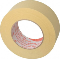 3M - 2" Wide x 60 Yd Long Tan Paper Masking Tape - Series 2380, 7.2 mil Thick, 28 In/Lb Tensile Strength - Exact Industrial Supply