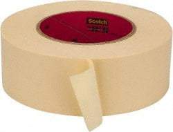 3M - 2" Wide x 60 Yd Long Tan Paper Masking Tape - Series 2393, 7.6 mil Thick, 28 In/Lb Tensile Strength - Exact Industrial Supply