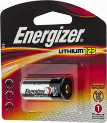 Energizer - Size 123, Lithium, Photo Battery - 3 Volts, Flat Terminal, CR17345, ANSI, IEC Regulated - Exact Industrial Supply