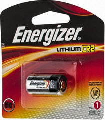 Energizer - Size CR2, Lithium, Photo Battery - 3 Volts, Flat Terminal, CR15H270, ANSI, IEC Regulated - Exact Industrial Supply