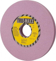 Tru-Maxx - 6" Diam x 1-1/4" Hole x 1/2" Thick, K Hardness, 80 Grit Surface Grinding Wheel - Aluminum Oxide, Type 1, Medium Grade, 5,410 Max RPM, Vitrified Bond, No Recess - Exact Industrial Supply