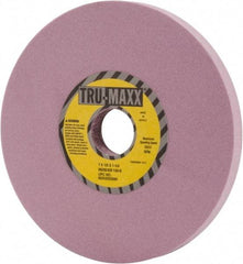 Tru-Maxx - 7" Diam x 1-1/4" Hole x 1/2" Thick, K Hardness, 100 Grit Surface Grinding Wheel - Aluminum Oxide, Type 1, Fine Grade, 3,600 Max RPM, Vitrified Bond, No Recess - Exact Industrial Supply