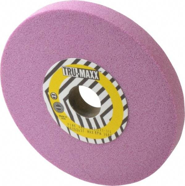 Tru-Maxx - 7" Diam x 1-1/4" Hole x 3/4" Thick, K Hardness, 46 Grit Surface Grinding Wheel - Aluminum Oxide, Type 1, Coarse Grade, 3,600 Max RPM, Vitrified Bond, No Recess - Exact Industrial Supply
