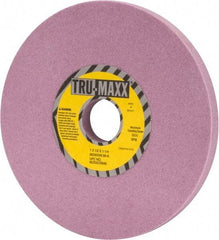 Tru-Maxx - 7" Diam x 1-1/4" Hole x 1/2" Thick, K Hardness, 80 Grit Surface Grinding Wheel - Aluminum Oxide, Type 1, Medium Grade, 3,600 Max RPM, Vitrified Bond, No Recess - Exact Industrial Supply