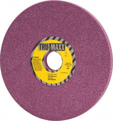 Tru-Maxx - 8" Diam x 1-1/4" Hole x 1/2" Thick, J Hardness, 46 Grit Surface Grinding Wheel - Aluminum Oxide, Type 1, Coarse Grade, 3,600 Max RPM, Vitrified Bond, No Recess - Exact Industrial Supply