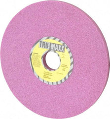 Tru-Maxx - 8" Diam x 1-1/4" Hole x 1/2" Thick, H Hardness, 46 Grit Surface Grinding Wheel - Aluminum Oxide, Type 1, Coarse Grade, 3,105 Max RPM, Vitrified Bond, No Recess - Exact Industrial Supply