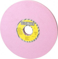 Tru-Maxx - 8" Diam x 1-1/4" Hole x 1/2" Thick, I Hardness, 80 Grit Surface Grinding Wheel - Aluminum Oxide, Type 1, Medium Grade, 3,600 Max RPM, Vitrified Bond, No Recess - Exact Industrial Supply