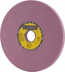 Tru-Maxx - 8" Diam x 1-1/4" Hole x 1/2" Thick, K Hardness, 60 Grit Surface Grinding Wheel - Aluminum Oxide, Type 1, Medium Grade, 3,600 Max RPM, Vitrified Bond, No Recess - Exact Industrial Supply