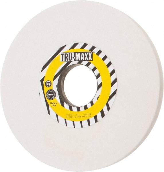 Tru-Maxx - 12" Diam x 3" Hole x 1" Thick, J Hardness, 60 Grit Surface Grinding Wheel - Aluminum Oxide, Type 1, Medium Grade, 2,069 Max RPM, Vitrified Bond, No Recess - Exact Industrial Supply