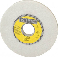Tru-Maxx - 6" Diam x 1-1/4" Hole x 1/2" Thick, K Hardness, 46 Grit Surface Grinding Wheel - Aluminum Oxide, Type 1, Coarse Grade, 5,410 Max RPM, Vitrified Bond, No Recess - Exact Industrial Supply