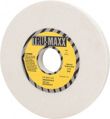 Tru-Maxx - 6" Diam x 1-1/4" Hole x 1/2" Thick, K Hardness, 80 Grit Surface Grinding Wheel - Aluminum Oxide, Type 1, Medium Grade, 5,410 Max RPM, Vitrified Bond, No Recess - Exact Industrial Supply