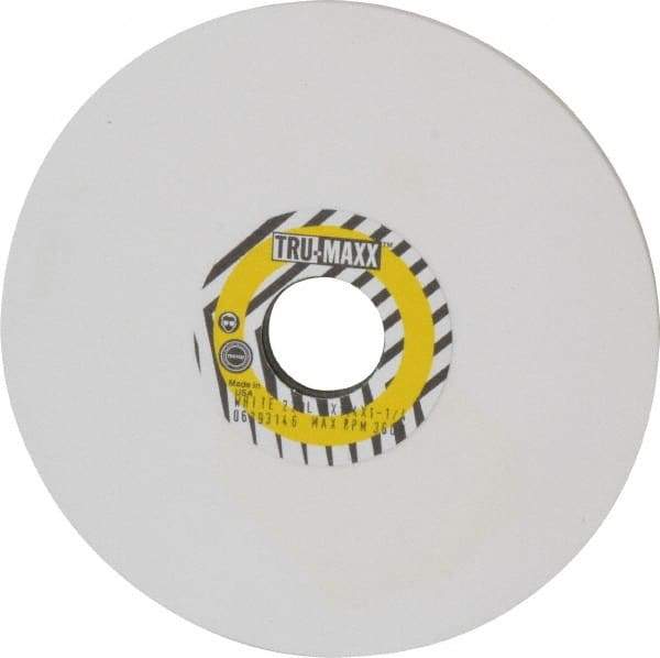 Tru-Maxx - 7" Diam x 1-1/4" Hole x 1/4" Thick, L Hardness, 220 Grit Surface Grinding Wheel - Aluminum Oxide, Type 1, Very Fine Grade, 3,600 Max RPM, Vitrified Bond, No Recess - Exact Industrial Supply