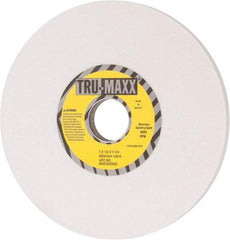 Tru-Maxx - 7" Diam x 1-1/4" Hole x 1/2" Thick, K Hardness, 100 Grit Surface Grinding Wheel - Aluminum Oxide, Type 1, Fine Grade, 3,600 Max RPM, Vitrified Bond, No Recess - Exact Industrial Supply