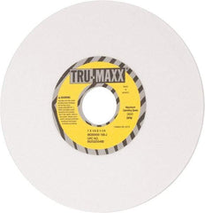 Tru-Maxx - 7" Diam x 1-1/4" Hole x 1/4" Thick, J Hardness, 100 Grit Surface Grinding Wheel - Aluminum Oxide, Type 1, Fine Grade, 3,600 Max RPM, Vitrified Bond, No Recess - Exact Industrial Supply