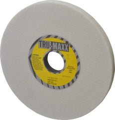 Tru-Maxx - 7" Diam x 1-1/4" Hole x 1/2" Thick, L Hardness, 60 Grit Surface Grinding Wheel - Aluminum Oxide, Type 1, Medium Grade, 3,600 Max RPM, Vitrified Bond, No Recess - Exact Industrial Supply