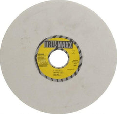 Tru-Maxx - 8" Diam x 1-1/4" Hole x 1/4" Thick, K Hardness, 120 Grit Surface Grinding Wheel - Aluminum Oxide, Type 1, Fine Grade, 3,600 Max RPM, Vitrified Bond, No Recess - Exact Industrial Supply