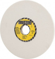 Tru-Maxx - 8" Diam x 1-1/4" Hole x 1/2" Thick, K Hardness, 100 Grit Surface Grinding Wheel - Aluminum Oxide, Type 1, Fine Grade, 3,600 Max RPM, Vitrified Bond, No Recess - Exact Industrial Supply