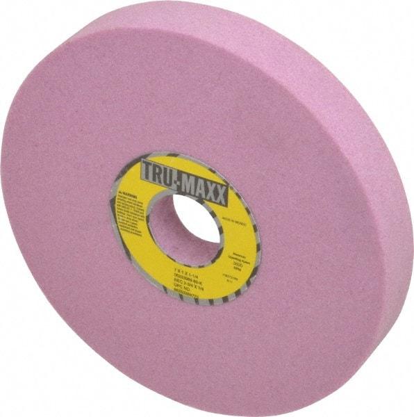 Tru-Maxx - 7" Diam x 1-1/4" Hole x 1" Thick, K Hardness, 60 Grit Surface Grinding Wheel - Aluminum Oxide, Type 5, Medium Grade, 3,600 Max RPM, Vitrified Bond, One-Side Recess - Exact Industrial Supply