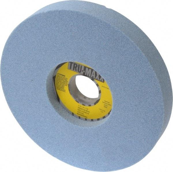 Tru-Maxx - 7" Diam x 1-1/4" Hole x 1" Thick, K Hardness, 60 Grit Surface Grinding Wheel - Ceramic, Type 5, Medium Grade, 3,600 Max RPM, Vitrified Bond, One-Side Recess - Exact Industrial Supply