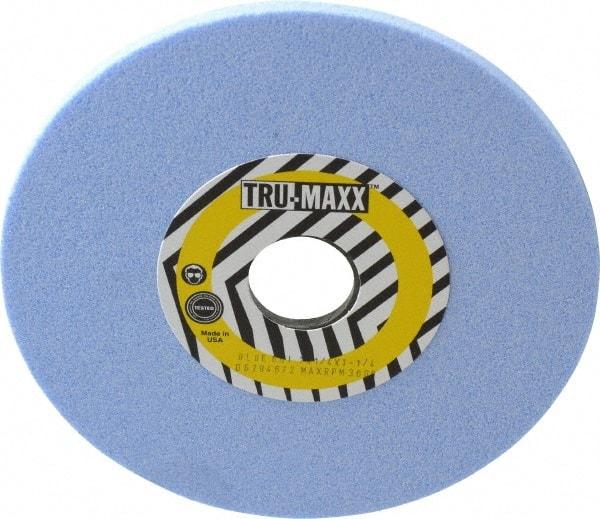 Tru-Maxx - 7" Diam x 1-1/4" Hole x 1/4" Thick, I Hardness, 60 Grit Surface Grinding Wheel - Ceramic, Type 1, Medium Grade, 3,600 Max RPM, Vitrified Bond, No Recess - Exact Industrial Supply