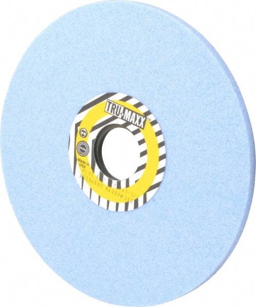 Tru-Maxx - 7" Diam x 1-1/4" Hole x 1/4" Thick, J Hardness, 60 Grit Surface Grinding Wheel - Ceramic, Type 1, Medium Grade, 3,600 Max RPM, Vitrified Bond, No Recess - Exact Industrial Supply