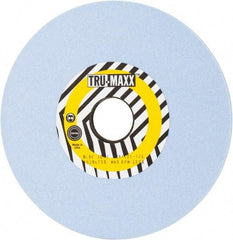 Tru-Maxx - 7" Diam x 1-1/4" Hole x 1/4" Thick, J Hardness, 100 Grit Surface Grinding Wheel - Ceramic, Type 1, Fine Grade, 3,600 Max RPM, Vitrified Bond, No Recess - Exact Industrial Supply
