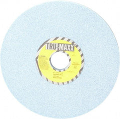 Tru-Maxx - 8" Diam x 1-1/4" Hole x 1/2" Thick, J Hardness, 46 Grit Surface Grinding Wheel - Ceramic, Type 1, Coarse Grade, 3,600 Max RPM, Vitrified Bond, No Recess - Exact Industrial Supply