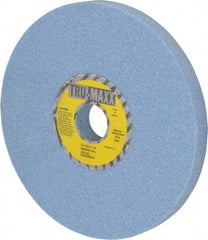 Tru-Maxx - 8" Diam x 1-1/4" Hole x 3/4" Thick, J Hardness, 46 Grit Surface Grinding Wheel - Ceramic, Type 1, Coarse Grade, 3,600 Max RPM, Vitrified Bond, No Recess - Exact Industrial Supply