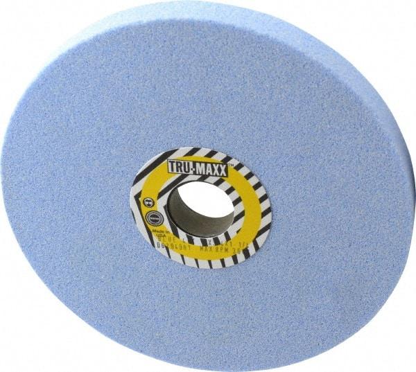 Tru-Maxx - 8" Diam x 1-1/4" Hole x 3/4" Thick, K Hardness, 46 Grit Surface Grinding Wheel - Ceramic, Type 1, Coarse Grade, 3,600 Max RPM, Vitrified Bond, No Recess - Exact Industrial Supply