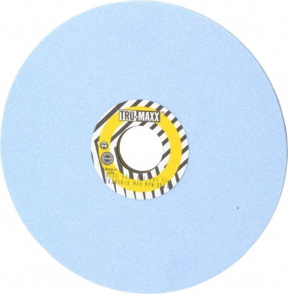 Tru-Maxx - 8" Diam x 1-1/4" Hole x 1/4" Thick, K Hardness, 80 Grit Surface Grinding Wheel - Ceramic, Type 1, Medium Grade, 3,600 Max RPM, Vitrified Bond, No Recess - Exact Industrial Supply