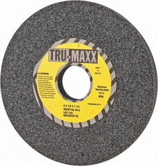 Tru-Maxx - 6" Diam x 1-1/4" Hole x 1/2" Thick, K Hardness, 46 Grit Surface Grinding Wheel - Aluminum Oxide, Type 1, Coarse Grade, 5,410 Max RPM, Vitrified Bond, No Recess - Exact Industrial Supply