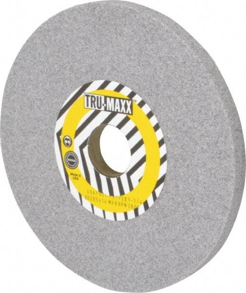 Tru-Maxx - 7" Diam x 1-1/4" Hole x 1/2" Thick, I Hardness, 60 Grit Surface Grinding Wheel - Aluminum Oxide, Type 1, Medium Grade, 3,600 Max RPM, Vitrified Bond, No Recess - Exact Industrial Supply