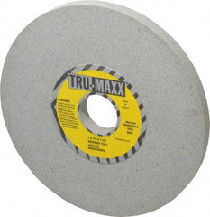 Tru-Maxx - 7" Diam x 1-1/4" Hole x 1/2" Thick, J Hardness, 100 Grit Surface Grinding Wheel - Aluminum Oxide, Type 1, Fine Grade, 3,600 Max RPM, Vitrified Bond, No Recess - Exact Industrial Supply