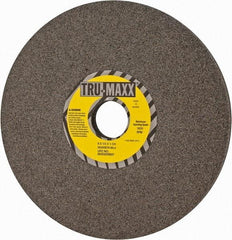 Tru-Maxx - 8" Diam x 1-1/4" Hole x 1/2" Thick, J Hardness, 60 Grit Surface Grinding Wheel - Aluminum Oxide, Type 1, Medium Grade, 3,600 Max RPM, Vitrified Bond, No Recess - Exact Industrial Supply