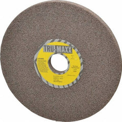 Tru-Maxx - 8" Diam x 1-1/4" Hole x 1/2" Thick, H Hardness, 46 Grit Surface Grinding Wheel - Aluminum Oxide, Type 1, Coarse Grade, 3,105 Max RPM, Vitrified Bond, No Recess - Exact Industrial Supply