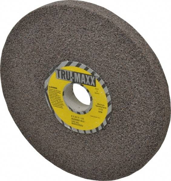 Tru-Maxx - 8" Diam x 1-1/4" Hole x 3/4" Thick, H Hardness, 46 Grit Surface Grinding Wheel - Aluminum Oxide, Type 1, Coarse Grade, 3,105 Max RPM, Vitrified Bond, No Recess - Exact Industrial Supply