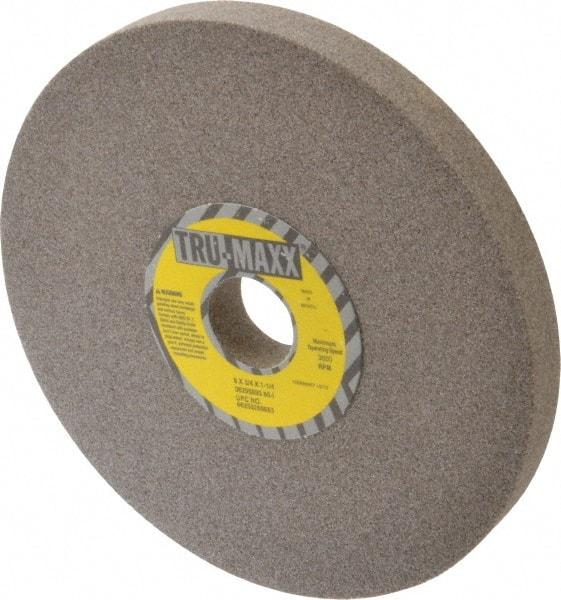 Tru-Maxx - 8" Diam x 1-1/4" Hole x 3/4" Thick, I Hardness, 60 Grit Surface Grinding Wheel - Aluminum Oxide, Type 1, Medium Grade, 3,600 Max RPM, Vitrified Bond, No Recess - Exact Industrial Supply