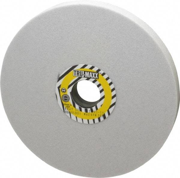 Tru-Maxx - 8" Diam x 1-1/4" Hole x 3/4" Thick, K Hardness, 60 Grit Surface Grinding Wheel - Aluminum Oxide, Type 1, Medium Grade, 3,600 Max RPM, Vitrified Bond, No Recess - Exact Industrial Supply