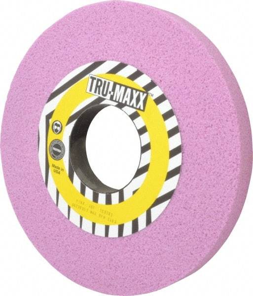 Tru-Maxx - 10" Diam x 3" Hole x 1" Thick, F Hardness, 46 Grit Surface Grinding Wheel - Aluminum Oxide, Type 1, Coarse Grade, 2,483 Max RPM, Vitrified Bond, No Recess - Exact Industrial Supply
