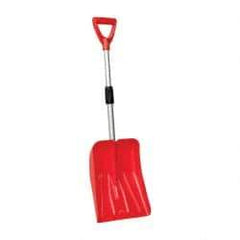 Value Collection - 10-1/2 Inch Wide Blade x 13 Inch High Blade Snow Shovel - 24 Inch Long Metal Shaft Handle with Poly D-Grip - Exact Industrial Supply