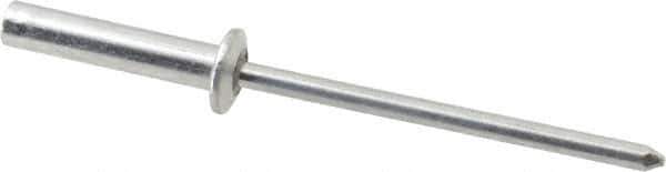 RivetKing - Size 46 Dome Head Aluminum Closed End Sealing Blind Rivet - Aluminum Mandrel, 0.313" to 3/8" Grip, 1/4" Head Diam, 0.129" to 0.133" Hole Diam, 0.61" Length Under Head, 1/8" Body Diam - Exact Industrial Supply