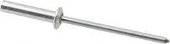 RivetKing - Size 46 Dome Head Aluminum Closed End Sealing Blind Rivet - Aluminum Mandrel, 0.313" to 3/8" Grip, 1/4" Head Diam, 0.129" to 0.133" Hole Diam, 0.61" Length Under Head, 1/8" Body Diam - Exact Industrial Supply