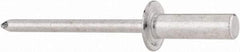 RivetKing - Size 66 Dome Head Aluminum Closed End Sealing Blind Rivet - Aluminum Mandrel, 0.251" to 3/8" Grip, 3/8" Head Diam, 0.192" to 0.196" Hole Diam, 0.656" Length Under Head, 3/16" Body Diam - Exact Industrial Supply