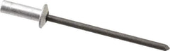RivetKing - Size 43 Dome Head Aluminum Closed End Sealing Blind Rivet - Steel Mandrel, 0.126" to 0.187" Grip, 1/4" Head Diam, 0.129" to 0.133" Hole Diam, 0.422" Length Under Head, 1/8" Body Diam - Exact Industrial Supply