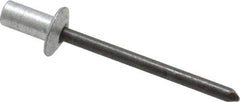 RivetKing - Size 62 Dome Head Aluminum Closed End Sealing Blind Rivet - Steel Mandrel, 0.02" to 1/8" Grip, 3/8" Head Diam, 0.192" to 0.196" Hole Diam, 0.406" Length Under Head, 3/16" Body Diam - Exact Industrial Supply